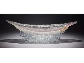 TRANSPARENT VESSEL - Glass sculpture / centerpiece by Mosche Bianche - view 2